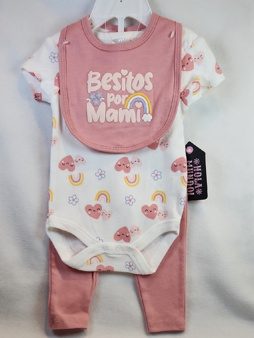 Besitos por Mami Pink Baby 3-Piece Set